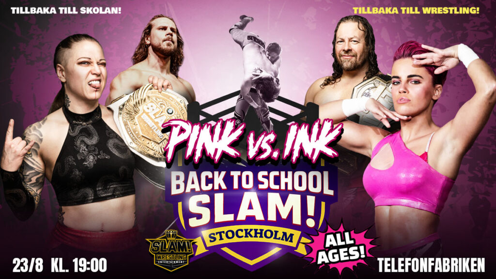 Showpainipromootio SLAM! Wrestling palaa Tukholmaan järjestämään showpainitapahtumaa Back to School SLAM!. Tapahtumapaikkana toimii perinteisesti Telefonfabriken.