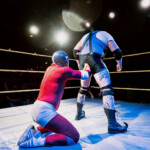 El Miguel showpainiottelussa Ruotsin Stanislawin kanssa.