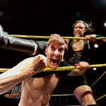 The Back Breaker Dylan Broda showpainiottelussa Irlannin Jack Moodyn kanssa.